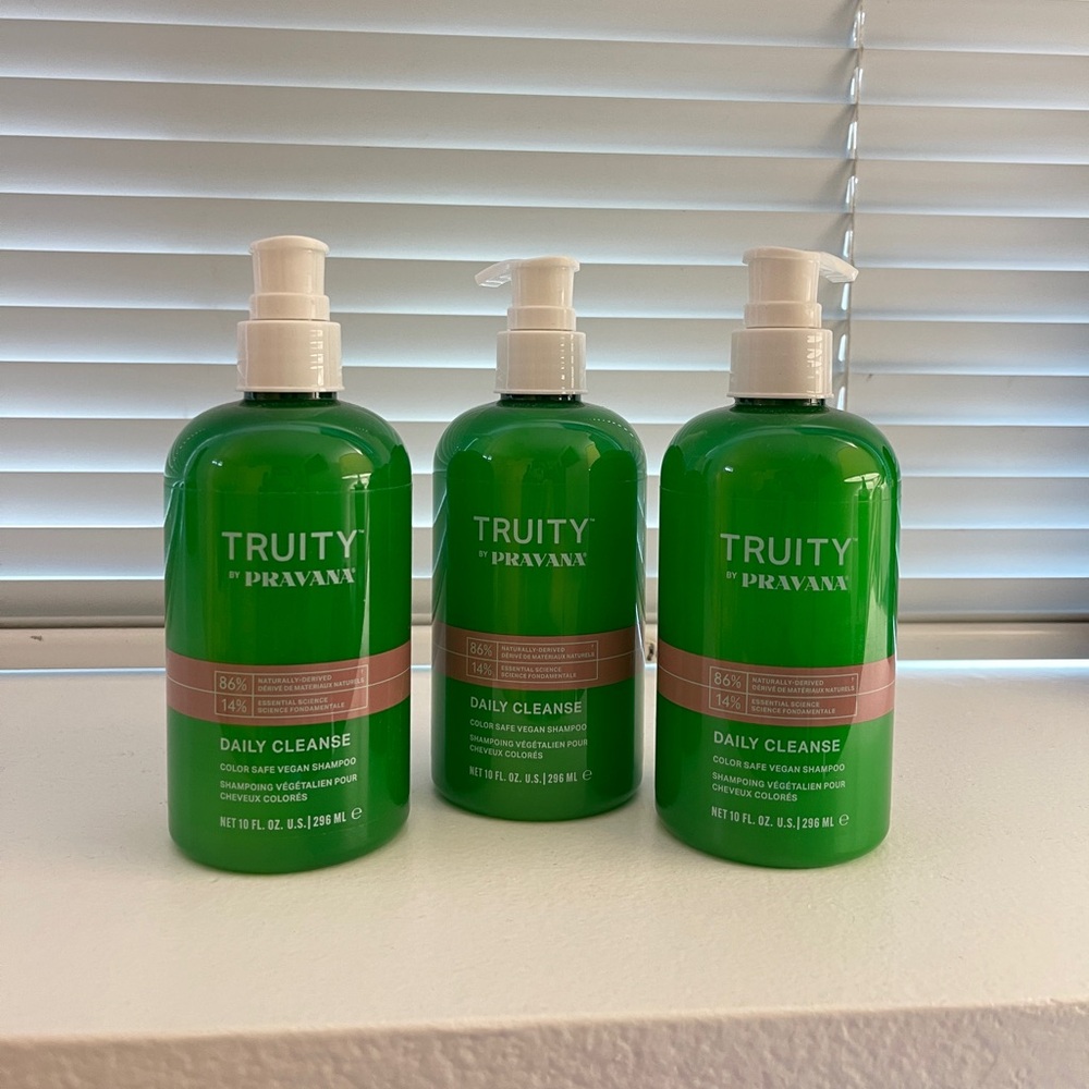 Three Truity by Pravana Daily Cleanse Color Safe Vegan PETA Approved Shampoo